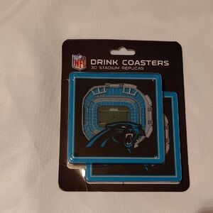 NFL Panthers 3D Stadium Blue and Black Coasters